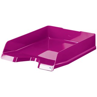 Briefablage VIVA - DIN A4/C4, hochglänzend, stapelbar, New Colours pink