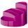 Schreibtischk&ouml;cher RONDO - 9 F&auml;cher, Gummif&uuml;&szlig;e, Briefschlitz, New Colours pink