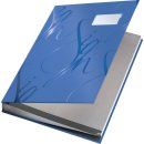 5745 Unterschriftsmappe Design, 18 F&auml;cher, blau
