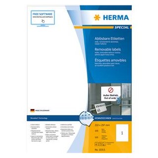 Super-Print Etiketten Movables HERMA 10315 210x297mm BB