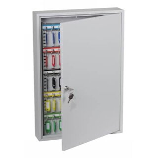 Schlüsselschrank, 100 Haken, Schlüssel-Schloss, hellgrau KC0603K