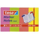 Tesa® Notes Haftnotizen, neon, 4x50 Blatt, pink,grün,rosa,gelb, 20mm x 50mm