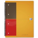 Oxford International Activebook - A4+, 6 mm liniert, 80 Blatt, Register und Dokumententasche, grau