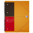 Oxford International Meetingbook - 2 in 1 Block und Gummizugmappe, A4+, liniert, 80 Blatt, orange