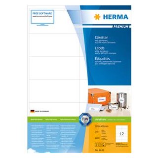 Etikett SuperPrint 105x48 we HERMA 4635  200x12=2400St