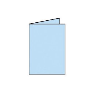 Coloretti Doppelkarte - A6 hoch, 5 Stück, himmelblau