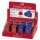 Faber-Castell Klappspitzdose Mini,8 mm,rot,blau,transparent rot,blau,im Display