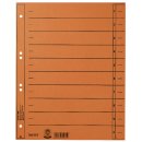 Leitz 1658 Trennblatt - A4berbreite, durchgefärbter Karton, 100 Stück, orange