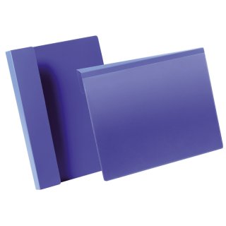 Kennzeichnungstasche mit Falz - A4 quer, dunkelblau, 50 Stück