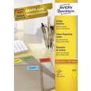 Avery Zweckform® 3473 Farbige Etiketten, 210 x 297 mm, 100 Blatt/100 Etiketten, gelb