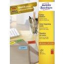 Avery Zweckform® 3470 Farbige Etiketten, 210 x 297 mm, 100 Blatt/100 Etiketten, rot