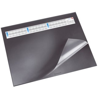 Schreibunterlage DURELLA DS-mit Vollsichtauflage, Kalender, 65 x 52 cm, schwarz