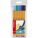 Stabilo® Fineliner point 88® - Etui "Blautöne", mit 8 Stiften