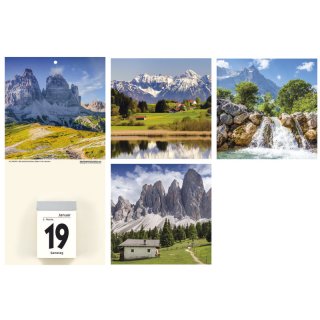 Kalenderrückwand "Gebirge" - 14,5 x 29,5 cm, 4-fach sortiert