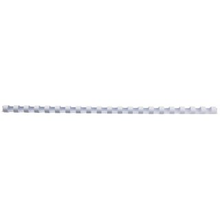 Spiralbinderücken Plastik - A4, 12 mm/95 Blatt, weiß, 100 Stück