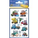 Avery Zweckform® Z-Design 53705, Kinder Sticker, Baumaschinen, 3 Bogen/33 Sticker