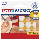 tesa Protect Filzgleiter, rund, weiß, 16 Stück, Durchmesser: 18mm