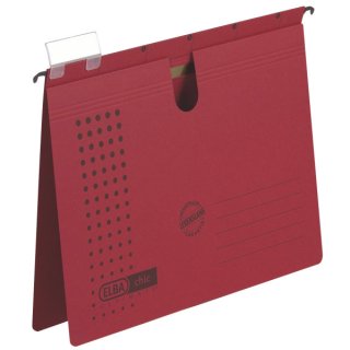 Hängehefter chic ULTIMATE® - Karton (RC), 240 g/qm, A4, rot, 5 Stück
