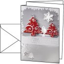 Sigel® Weihnachts-Karten "Three Trees" - A6 (A5), 10 Karten, Handmade