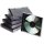 CD-Boxen Standard-Hardbox f&uuml;r 1 CD/DVD,transparent/schwarz,Packung mit 10 Stk