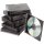 CD-Boxen Standard-Slim Line f&uuml;r 1 CD/DVD,transparent/schwarz,Packung mit 25 Stk