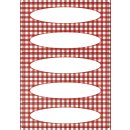 3639 Küchenetiketten Vichy- Karo rot