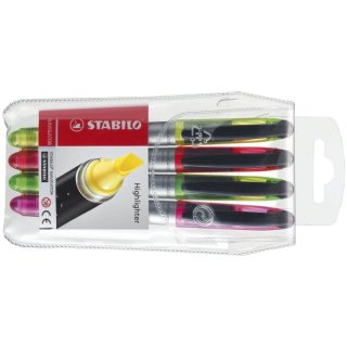 STABILO® Textmarker STABILO® NAVIGATOR®, Etui mit 4 Stiften