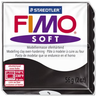 Modelliermasse FIMO® soft - 56 g, schwarz