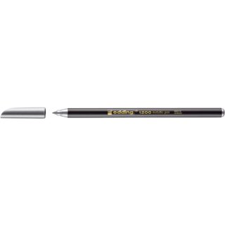 1200 Fasermaler metallic color pen - 1 - 3 mm, silber